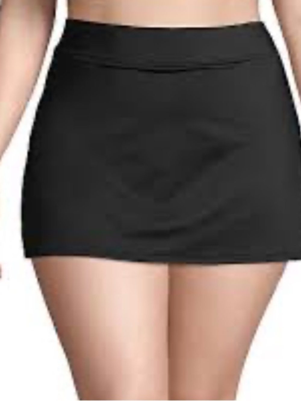 Lands' End Black Mini Swim Skirt